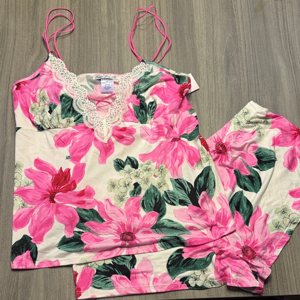 Linea Donatella Pink Floral Pajama Set